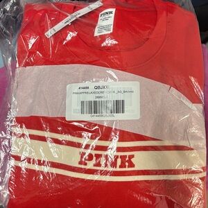 PINK Victoria's Secret Red Graphic sweater